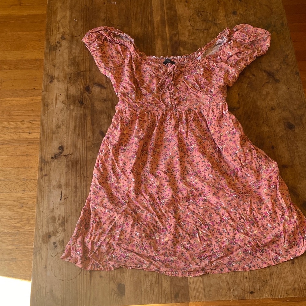 Floral Pink/Peach Women's Mini Dress
